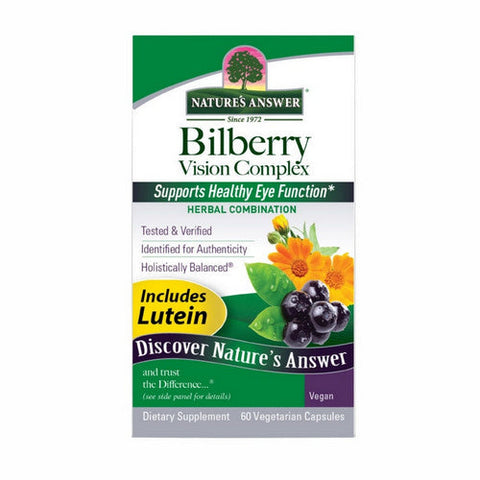 Nature's Answer, Bilberry Vision Complex, 60 Veg Caps Nature's Answer