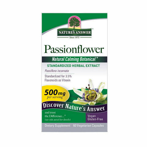 Nature's Answer, Passion Flower Standardized, 500 Mg, 60 VegCaps Nature's Answer