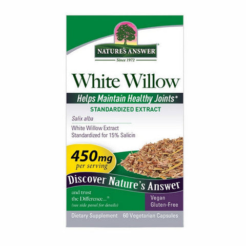 Nature's Answer, White Willow Standardized, 450 Mg, 60 VegCaps Nature's Answer