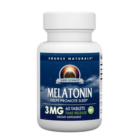 Source Naturals, Timed Release Melatonin, 3 Mg, 60 Tabs Source Naturals