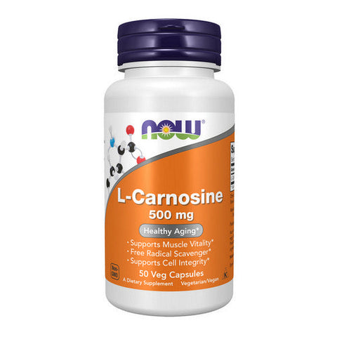 Now Foods, L-Carnosine, 500 mg, 50 Veg Caps Now Foods