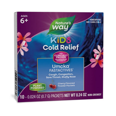 Umcka Kids Cold Relief FastActives 10 Packets / Cherry by Nature's Way