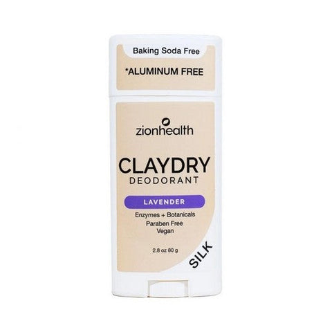 Zion Health, Claydry Silk Natural Deodorant Lavender, 2.8 Oz Zion Health