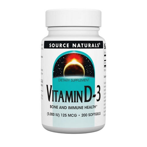 Vitamin D-3 200 softgels by Source Naturals