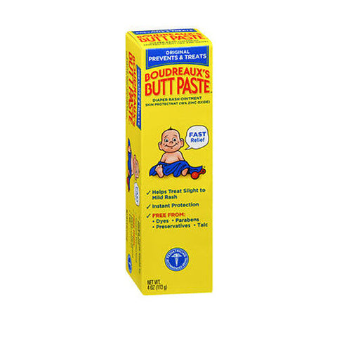 Boudreaux, Butt Paste Zinc Oxide 16% Diaper Rash Ointment Original, 4 Oz Boudreaux