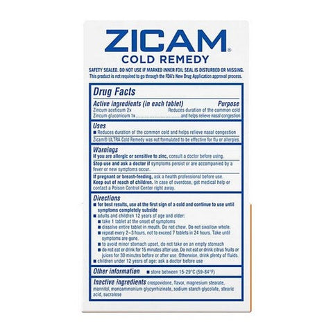 Zicam, Cold Remedy Rapidmelts Ultra Cherry, 18 Count Zicam